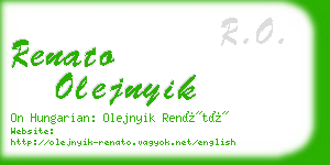 renato olejnyik business card